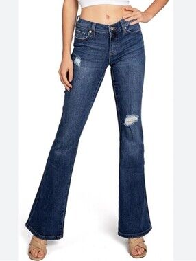 Re Generation  Flower Low Rise  Flare Jeans Pants